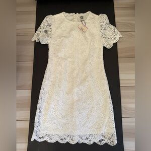 Anne Klein White Lace Mini Dress